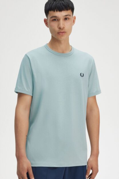 Camiseta Fred Perry Azul Plata - Imagen 2