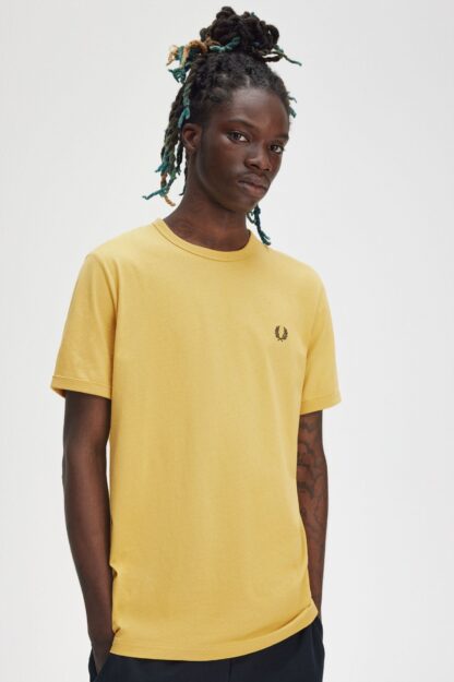 Camiseta Fred Perry Amarillo - Imagen 2